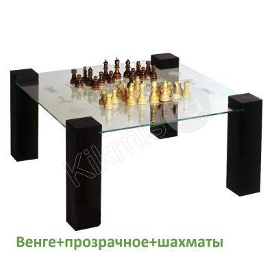 Прямоугольный журнальный столик Приз 1 Н венге/ рисунок "шахматы"